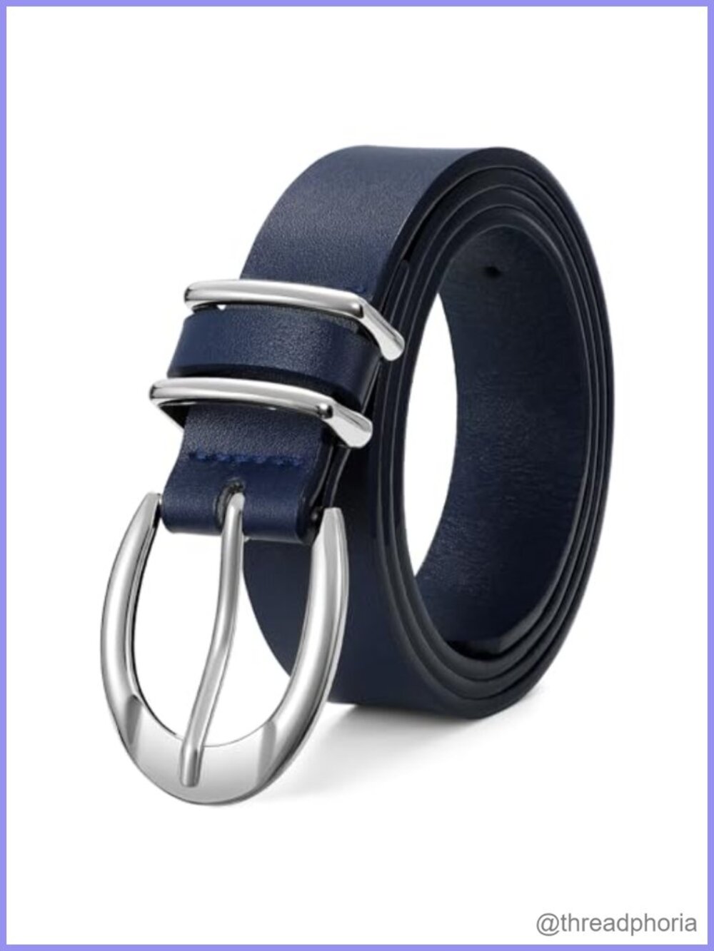 Women's Leather Belt Classic Prong Buckle Adjustable Fit Jeans Pants Dresses